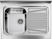 CM 031131.D1.01.2009 Lavello Cucina da Appoggio 1 Vasca Gocc. SX Inox 80x60 cm