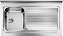 CM 031135.S1.01.2009 Lavello Cucina da Appoggio 1 Vasca Gocc. DX Inox 105x60 cm