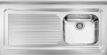 CM 031136.D1.01.2009 Lavello Cucina da Appoggio 1 Vasca Gocc. SX Inox 120x60 cm