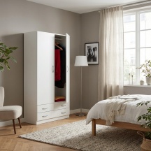 COMPOSAD AR1026K14706 Armadio Guardaroba 2 ante battenti 82x46,3x184 cm Bianco