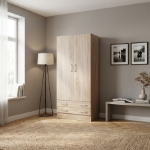 COMPOSAD AR1026K76508 Armadio Guardaroba 2 ante battenti 82x46x184 cm Rovere Artisan Drama