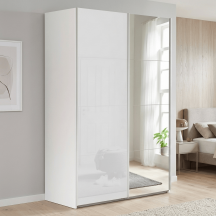 COMPOSAD AR8994K77004 Armadio Guardaroba 2 ante in Legno 150x67x222 cm Bianco SYSTEMA