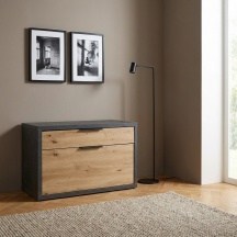 COMPOSAD BS7582K76604 Cassettiera Camera da Letto 1 Cassetto Legno 35x85x52 RovereGrigio