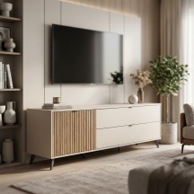 COMPOSAD BSA190K869 Mobile TV 1 Anta 2 Cassetti 183x41x64 cm Cashmere Cannetato Ilago