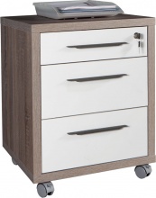 COMPOSAD CT4811K56104 Cassettiera Ufficio 3 Cassetti 45x48x63 cm BiancoCemento Chania