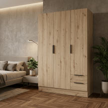 COMPOSAD ESPRESSO Armadio Guardaroba 3 ante 2 cassetti 119x46x184 cm