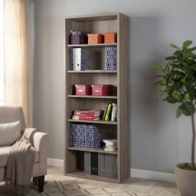 COMPOSAD LB4801B51107 Libreria Moderna 5 Ripiani 82x36x217 cm Rovere Tartufo Disegno