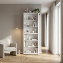 COMPOSAD LB4801R30407 Libreria Moderna 6 Ripiani 81,6x35,7x217,2 cm Bianco DISEGNO