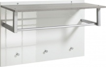 COMPOSAD PN4743K56104 Mensola Appendiabiti da Ingresso 36x90x60cm Cemento Bianco
