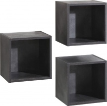 COMPOSAD PN9637K62104 Mensola a Cubo Vittoria 3 pz 28x35x35 cm Legno Cemento