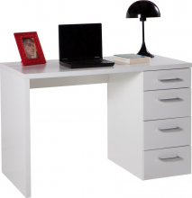 COMPOSAD SR0480K00804 Scrivania con Cassettiera Moderna 110x60x74 cm Bianco - Alimos