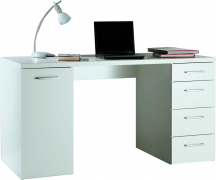 COMPOSAD SR0481K00804 Scrivania con Cassettiera Moderna 139x60x74 cm Bianco - Volos