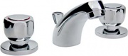 CROLLA 2261i2307 Batteria Lavabo Scudetto 28 Ottone Cromato + Piletta 1"14