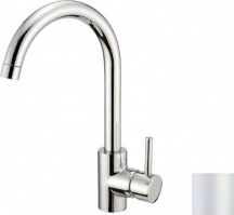 CROLLA ES 7780 BO Rubinetto Cucina Monocomando con Bocca Girevole Bianco Opaco