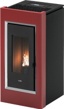 Cadel 7022072 Stufa a Pellet Ventilata 10,5 kW 25 Kg 294 m3 Rosso  Prince 11