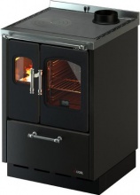 Cadel 7022222 Cucina a Legna con Forno 6.5 kW 185 m3 60x60 cm Antracite SMART 60VS