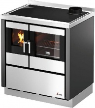 Cadel 7023076 Cucina a Legna 7,5 kW con Forno DX 79,5x60x86cm Antracite Kook 80 DL554EW2