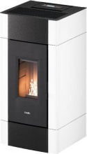 Cadel 7025033 Stufa a Pellet Ventilata 8,5 kW 5 Stelle Bianco Cristal 9 T1