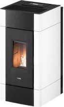 Cadel 7025036 Stufa a Pellet Canalizzata 8,5 kW 17 Kg 238 m3 Bianco CRISTAL Plus 9