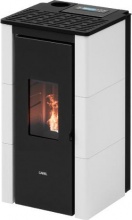 Cadel 7025039 Stufa a Pellet Ventilata 7 kW 12 Kg 200 m3 Bianco  CRISTAL 7 Up T2