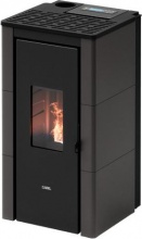 Cadel 7025041 Stufa a Pellet Ventilata 7 kW 12 Kg 200 m3 Antracite CRISTAL 7 Up T2