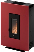 Cadel 7025075 Stufa a Pellet Ventilata 6,9 kW 12 Kg 197 m3 Bordeaux  Grace 7 T2