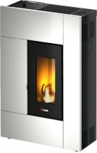 Cadel 7025108 Stufa a Pellet Ventilata 5,1 kW 12 Kg 146 m3 Metallo Bianco Spirit 5 T2