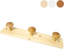 Calder 5220 Appendiabiti in Legno Fissaggio a Parete Posti 4 Naturale