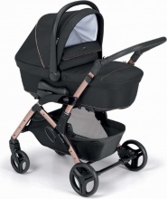 Cam 877021-T952 Fluido Easy Passeggino Duo Leggero 0-22Kg Carrozzina Borsa Nero Tel Oro Rosa