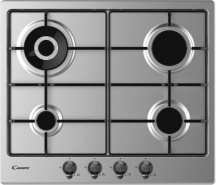 Candy CHW 6 BR 4 WTX Piano Cottura 4 Fuochi Incasso a Gas 60 cm Inox