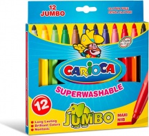 Carioca 40569 Confezione 12 Pennarello Jumbo Maxi Colore Ass