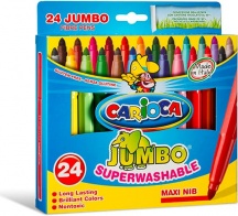 Carioca 40570 Confezione 24 Pennarello Jumbo Maxi Col.Ass
