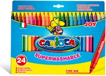 Carioca 40615 Joy Marcatore Fine Multicolore 24 pezzi
