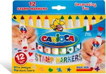 Carioca 42240 Confezione 12 Pennarello Stamperello Assortiti