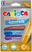 Carioca 42674 Confezione 6 Tempera In Stick Metallic