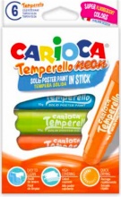 Carioca 42675 Conf6 Tempera Solida In Stick Neon