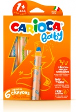 Carioca 42817 3 in 1 Crayon 6 pezzi