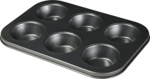 Casa Collection 45346 Stampo per Dolci Muffin in Acciaio 6 Posti - Magiche Delizie