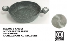Casalinghi Letizia Ceramica CL299756 Tegame in Alluminio 2 Manici cm 32 Granpierre