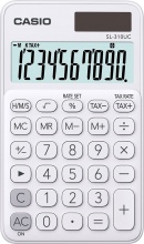 Casio SL-310UC-WE Calcolatrice 10 Cifre funzione calcolo minuti Bianco