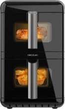 Cecotec A01.EU01.109325 Friggitrice ad Aria 12 Litri 2900 W Nero CECOFRY DuoLevel 12000 Window