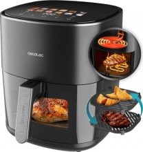 Cecotec A01_EU01_100500 Friggitrice ad Aria 6.5 Litri 2200 Watt Nero Cecofry&Grill Duoheat 6500