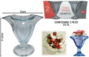 Cegeco & Alar 226235 Coppa Gelato in Vetro Veneto confezione 2 pezzi cl 25