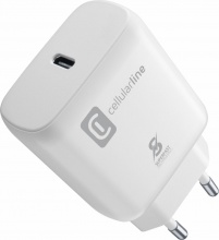 Cellularline ACHSMUSBCPD25WW Caricabatterie da Rete 25W Universale USB-C Bianco