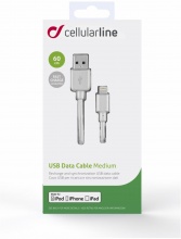 Cellularline USBDATA06MFIIPHW Cavo Lightning USB Lightning USB Type-A 0.6m