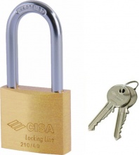 CISA 21011.50.0 Lucchetto Ottone mm 50 Arco Lungo 21011
