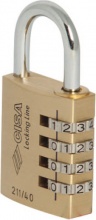 CISA 21190.40.0 Lucchetto Ottone mm 40 Combinazione 21190