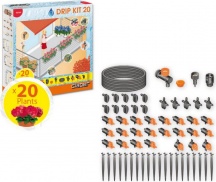 Claber 90764 Set Irrigazione Giardino Balcone per 20 Piante - Drip Kit 20