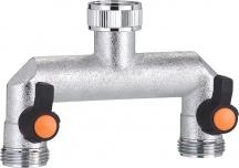 Claber 9601 Presa rubinetto a 2 vie regolabili Presa34" 20-27 mm Metal-Jet