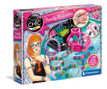 Clementoni 15180 Crazy Chic Trendy Bracelets Kit Bracciali Gioco Creativo 7+ Anni